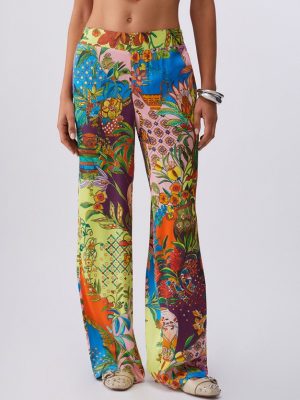 Pantaloni in raso stampato LIU JO